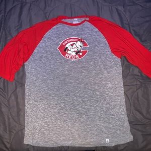 Cincinnati Reds Cooperstown 3/4 Raglan tee
